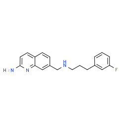 ChemSpider 2D Image | 7-({[3-(3-Fluorophenyl)propyl]amino}methyl)-2-quinolinamine | C19H20FN3