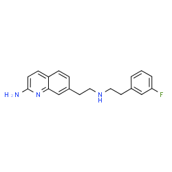 ChemSpider 2D Image | 7-[2-[2-(3-Fluorophenyl)ethylamino]ethyl]quinolin-2-Amine | C19H20FN3