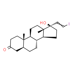 ChemSpider 2D Image | (5alpha,17alpha)-17-Hydroxy-21-iodopregn-20-en-3-one | C21H31IO2