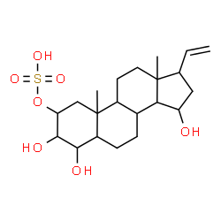 ChemSpider 2D Image | 3,4,15-Trihydroxypregn-20-en-2-yl hydrogen sulfate | C21H34O7S