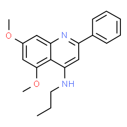ChemSpider 2D Image | 5,7-Dimethoxy-2-phenyl-N-propyl-4-quinolinamine | C20H22N2O2