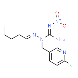 ChemSpider 2D Image | (2E)-1-[(6-Chloro-3-pyridinyl)methyl]-N-nitro-2-pentylidenehydrazinecarboximidamide | C12H17ClN6O2