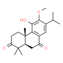 ChemSpider 2D Image | 11-Hydroxy-12-methoxyabieta-8,11,13-triene-3,7-dione | C21H28O4