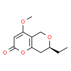 ChemSpider 2D Image | (7S)-7-Ethyl-4-methoxy-7,8-dihydro-2H,5H-pyrano[4,3-b]pyran-2-one | C11H14O4
