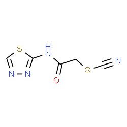 ChemSpider 2D Image | 2-Oxo-2-(1,3,4-thiadiazol-2-ylamino)ethyl thiocyanate | C5H4N4OS2