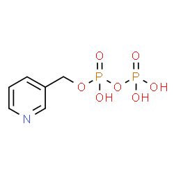 ChemSpider 2D Image | 3-Pyridinylmethyl trihydrogen diphosphate | C6H9NO7P2
