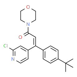 ChemSpider 2D Image | (2Z)-3-(4-tert-butylphenyl)-3-(2-chloropyridin-4-yl)-1-(morpholin-4-yl)prop-2-en-1-one | C22H25ClN2O2