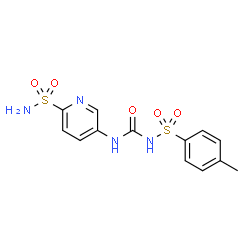 ChemSpider 2D Image | 5-({[(4-Methylphenyl)sulfonyl]carbamoyl}amino)-2-pyridinesulfonamide | C13H14N4O5S2