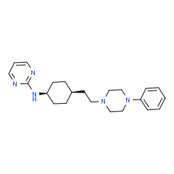 ChemSpider 2D Image | N-{cis-4-[2-(4-Phenyl-1-piperazinyl)ethyl]cyclohexyl}-2-pyrimidinamine | C22H31N5
