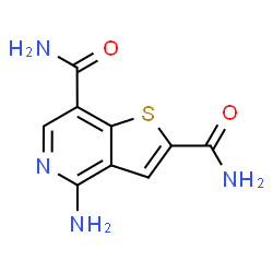 ChemSpider 2D Image | 4-Aminothieno[3,2-c]pyridine-2,7-dicarboxamide | C9H8N4O2S