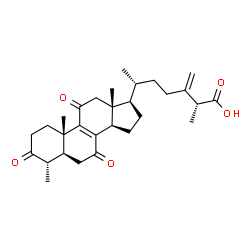 ChemSpider 2D Image | (4alpha,5alpha,25R)-4-Methyl-3,7,11-trioxoergosta-8,24(28)-dien-26-oic acid | C29H40O5