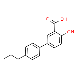 ChemSpider 2D Image | 4-Hydroxy-4'-propyl-3-biphenylcarboxylic acid | C16H16O3