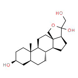 ChemSpider 2D Image | (3beta,5alpha)-18,20-Epoxypregnane-3,20,21-triol | C21H34O4