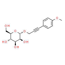 ChemSpider 2D Image | 3-(4-Methoxyphenyl)-2-propyn-1-yl alpha-D-mannopyranoside | C16H20O7