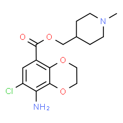 ChemSpider 2D Image | (1-Methyl-4-piperidinyl)methyl 8-amino-7-chloro-2,3-dihydro-1,4-benzodioxine-5-carboxylate | C16H21ClN2O4