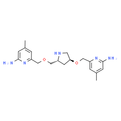 ChemSpider 2D Image | 5R)-5-(((6-amino-4-methylpyridin-2-yl)methoxy)methyl)pyrrolidin-3-yl)oxy)methyl)-4-methylpyridin-2-amine6-((((3S | C19H27N5O2
