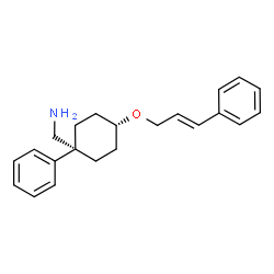 ChemSpider 2D Image | 1-(cis-1-Phenyl-4-{[(2E)-3-phenyl-2-propen-1-yl]oxy}cyclohexyl)methanamine | C22H27NO