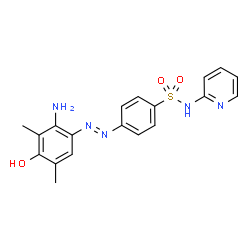 ChemSpider 2D Image | 4-[(E)-(2-Amino-4-hydroxy-3,5-dimethylphenyl)diazenyl]-N-(2-pyridinyl)benzenesulfonamide | C19H19N5O3S