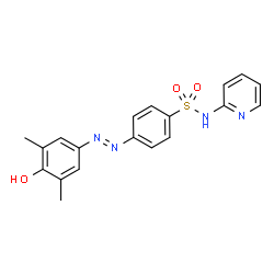 ChemSpider 2D Image | 4-[(E)-(4-Hydroxy-3,5-dimethylphenyl)diazenyl]-N-(2-pyridinyl)benzenesulfonamide | C19H18N4O3S
