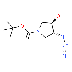 ChemSpider 2D Image | tert-butyl (3R,4R)-3-azido-4-hydroxypyrrolidine-1-carboxylate | C9H16N4O3