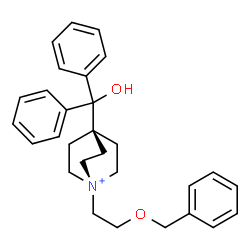 ChemSpider 2D Image | 1-[2-(Benzyloxy)ethyl]-4-[hydroxy(diphenyl)methyl]-1-azoniabicyclo[2.2.2]octane | C29H34NO2