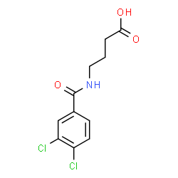 ChemSpider 2D Image | 4-[(3,4-Dichlorobenzoyl)amino]butanoic acid | C11H11Cl2NO3