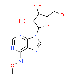ChemSpider 2D Image | N-Methoxy-9-pentofuranosyl-9H-purin-6-amine | C11H15N5O5