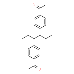 ChemSpider 2D Image | 1,1'-(3,4-Hexanediyldi-4,1-phenylene)diethanone | C22H26O2