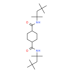 ChemSpider 2D Image | N,N'-Bis(2,4,4-trimethyl-2-pentanyl)-1,4-cyclohexanedicarboxamide | C24H46N2O2