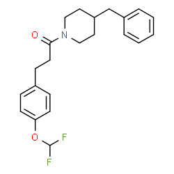 ChemSpider 2D Image | 1-(4-Benzyl-1-piperidinyl)-3-[4-(difluoromethoxy)phenyl]-1-propanone | C22H25F2NO2