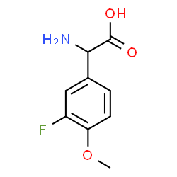 ChemSpider 2D Image | Amino(3-fluoro-4-methoxyphenyl)acetic acid | C9H10FNO3