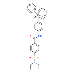 ChemSpider 2D Image | 4-(Diethylsulfamoyl)-N-[4-(3-phenyladamantan-1-yl)phenyl]benzamide | C33H38N2O3S