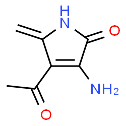 ChemSpider 2D Image | 4-Acetyl-3-amino-5-methylene-1,5-dihydro-2H-pyrrol-2-one | C7H8N2O2