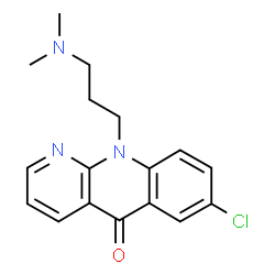 ChemSpider 2D Image | 7-Chloro-10-(3-(dimethylamino)propyl)benzo(b)(1,8)naphthyridin-5(10H)-one | C17H18ClN3O