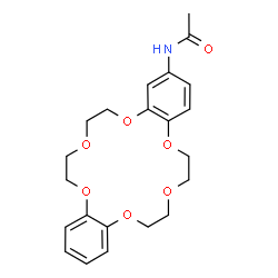 ChemSpider 2D Image | N-(6,7,9,10,17,18,20,21-Octahydrodibenzo[b,k][1,4,7,10,13,16]hexaoxacyclooctadecin-2-yl)acetamide | C22H27NO7