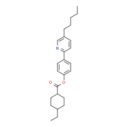 ChemSpider 2D Image | 4-(5-Pentyl-2-pyridinyl)phenyl 4-ethylcyclohexanecarboxylate | C25H33NO2