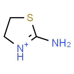 ChemSpider 2D Image | 2-Amino-4,5-dihydro-1,3-thiazol-3-ium | C3H7N2S