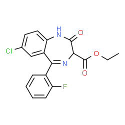 ChemSpider 2D Image | Ethyl loflazepate | C18H14ClFN2O3
