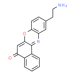 ChemSpider 2D Image | 10-(2-Aminoethyl)-5H-benzo[a]phenoxazin-5-one | C18H14N2O2