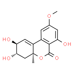 ChemSpider 2D Image | (2S,3S,4aS)-2,3,7-Trihydroxy-9-methoxy-4a-methyl-2,3,4,4a-tetrahydro-6H-benzo[c]chromen-6-one | C15H16O6