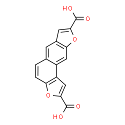 ChemSpider 2D Image | Furo[2',3':7,8]naphtho[2,3-b]furan-2,8-dicarboxylic acid | C16H8O6