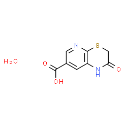 ChemSpider 2D Image | 2-oxo-1H,2H,3H-pyrido[2,3-b][1,4]thiazine-7-carboxylic acid hydrate | C8H8N2O4S