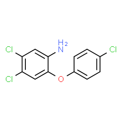 ChemSpider 2D Image | 4,5-Dichloro-2-(4-chlorophenoxy)aniline | C12H8Cl3NO