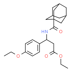 ChemSpider 2D Image | Ethyl 3-[(adamantan-1-ylcarbonyl)amino]-3-(4-ethoxyphenyl)propanoate | C24H33NO4