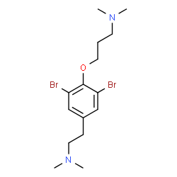 ChemSpider 2D Image | 3-(2,6-Dibromo-4-(2-(dimethylamino)ethyl)phenoxy)-N,N-dimethyl-1-propanamine | C15H24Br2N2O