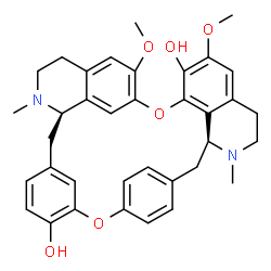 ChemSpider 2D Image | 6,6'-Dimethoxy-2,2'-dimethyloxyacanthan-7,12'-diol | C36H38N2O6