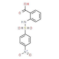 ChemSpider 2D Image | 2-{[(4-Nitrophenyl)sulfonyl]amino}benzoic acid | C13H10N2O6S