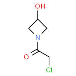 ChemSpider 2D Image | 2-Chloro-1-(3-hydroxy-1-azetidinyl)ethanone | C5H8ClNO2