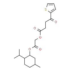 ChemSpider 2D Image | 2-[(2-Isopropyl-5-methylcyclohexyl)oxy]-2-oxoethyl 4-oxo-4-(2-thienyl)butanoate | C20H28O5S