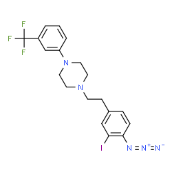 ChemSpider 2D Image | 1-[2-(4-Azido-3-iodophenyl)ethyl]-4-[3-(trifluoromethyl)phenyl]piperazine | C19H19F3IN5